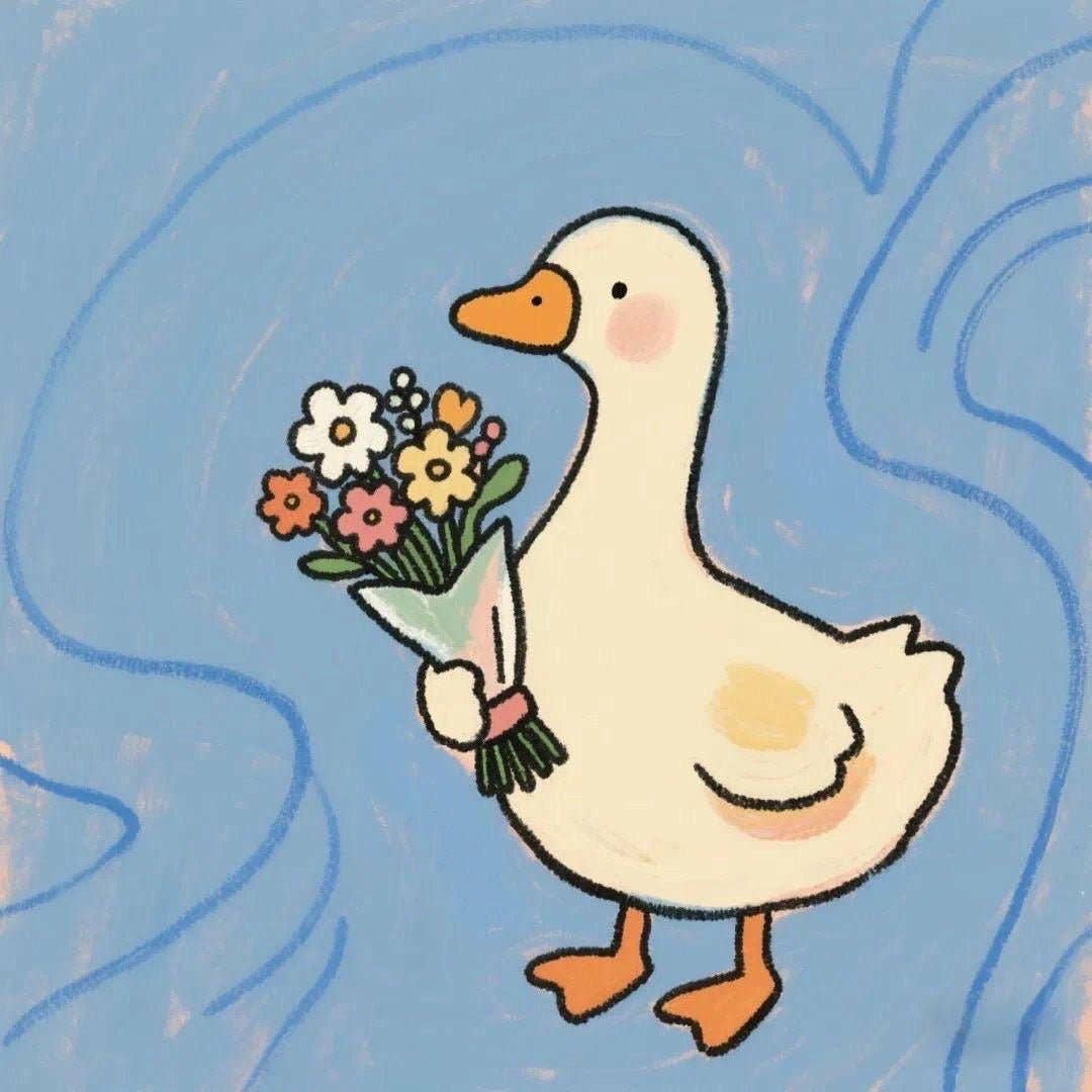 Little spring duck sticker