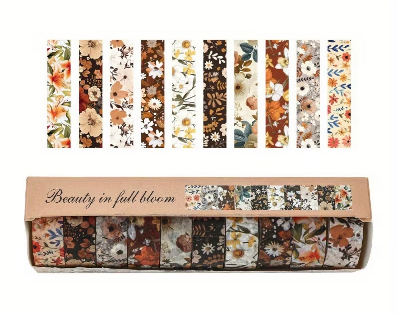 Vintage Floral Washi Tape - Harvest Autum