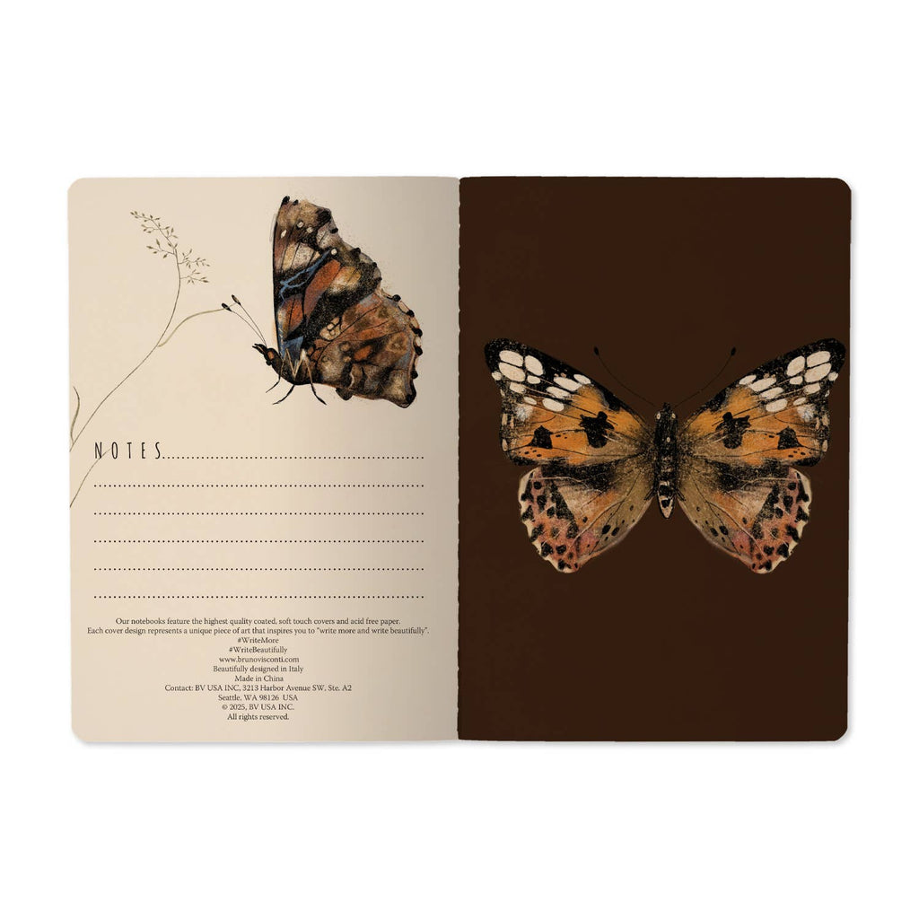 A5 Notebook -  Butterflies on Blush