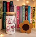 Romance Bookish 16oz Bamboo Lid Glass Cup