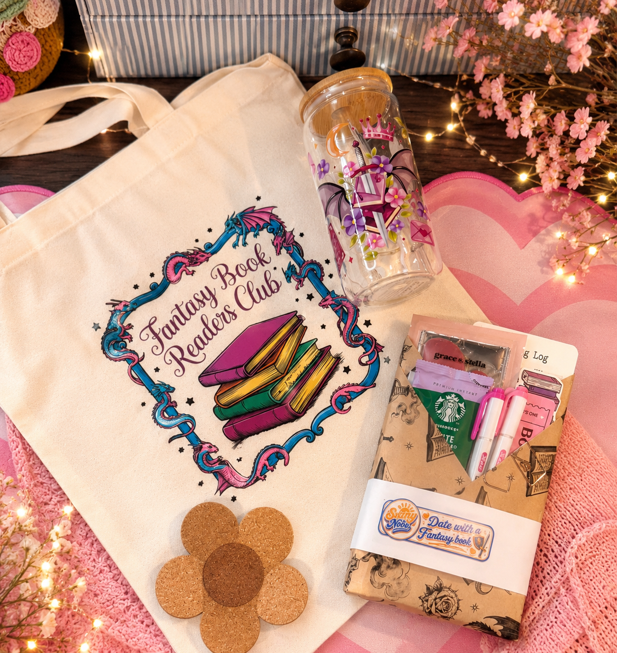 Fantasy Book Club Bookish Tote Bundle ♘⭐