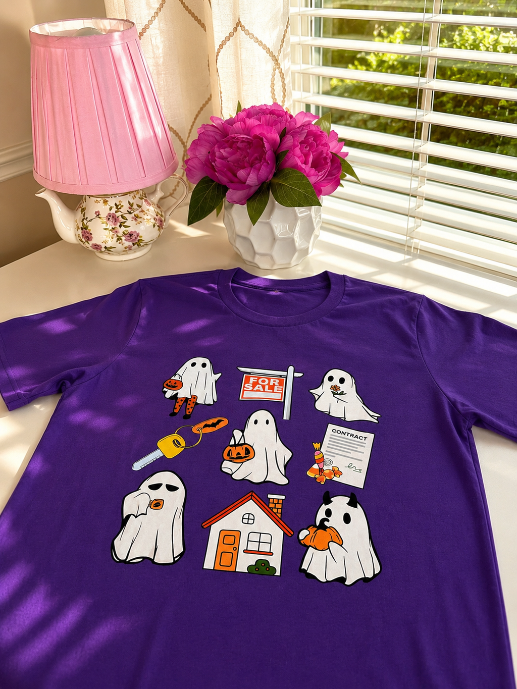 For Sale Ghost T - Shirt in Purple