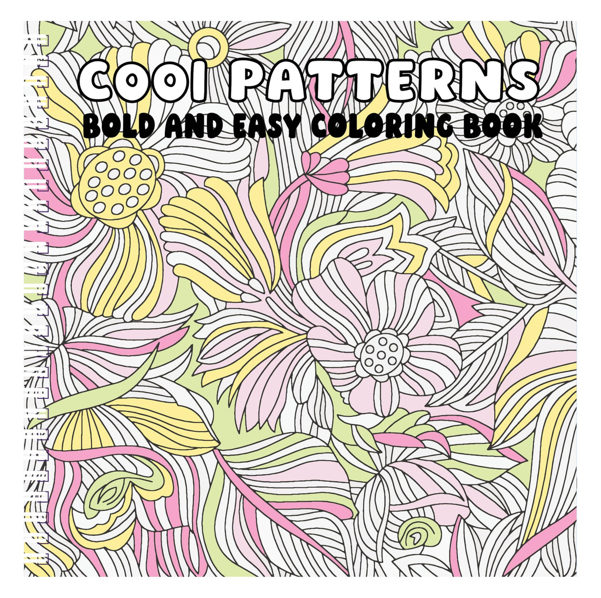 Cool Patterns Bold and Easy Coloring Book (Spiral Hardcover)
