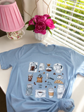 Coffee All Day every Day in Baby Blue