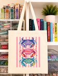 Summer Crab Canvas Tote Bag