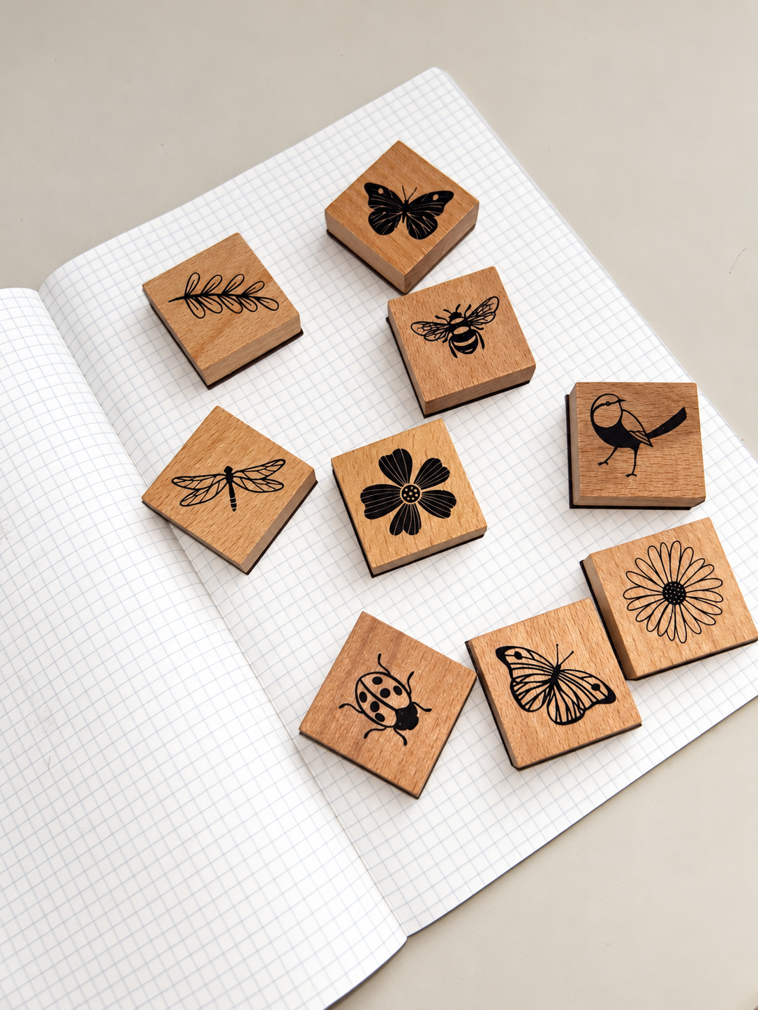 Garden Collection Wooden Stamps Set of 9