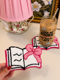 Handmade Bookish Girly Mug Rug Coaster