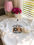 Freshly BOO'D Coffee Crewneck in White