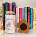 Darling Keep Blooming 20oz Bamboo Lid Glass Cup