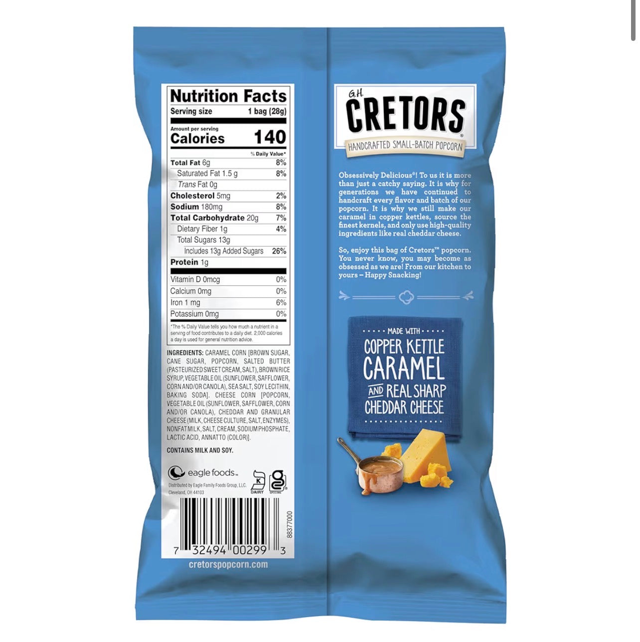 Cretors Popcorn Cheese & Caramel Mix
