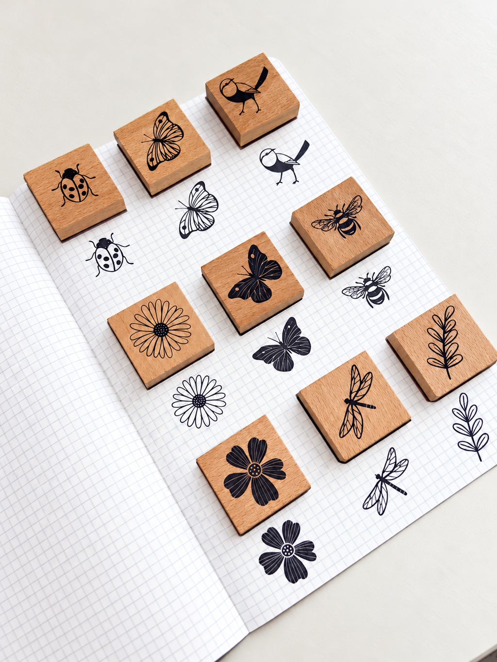 Garden Collection Wooden Stamps Set of 9