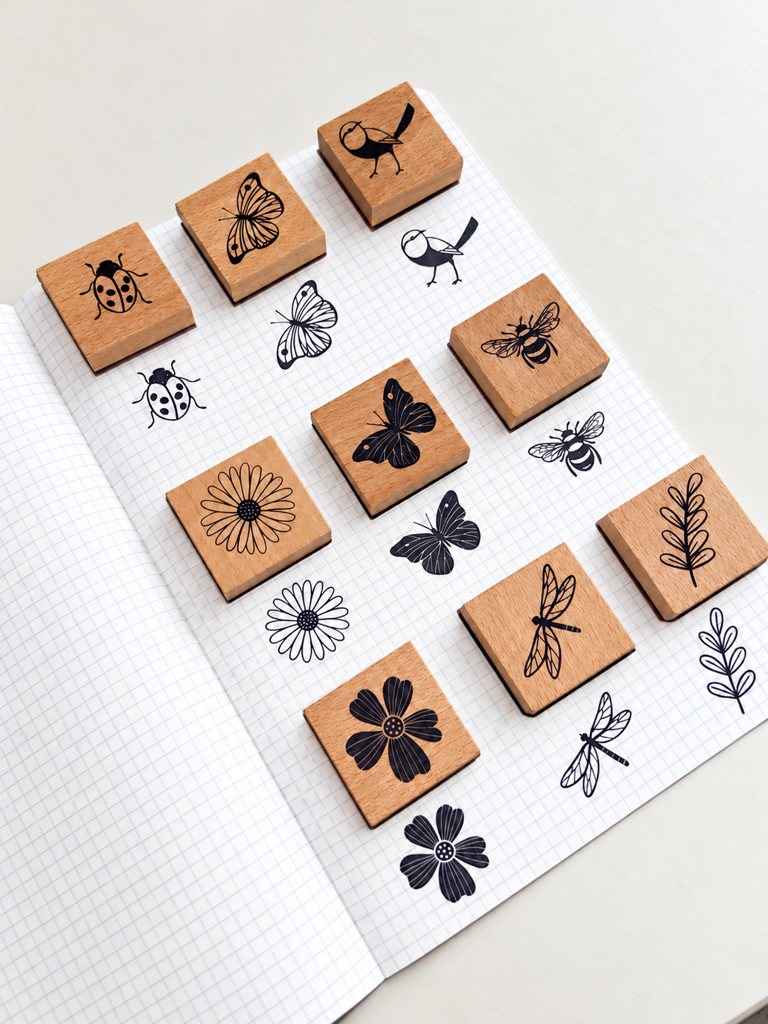 Garden Collection Wooden Stamps Set of 9