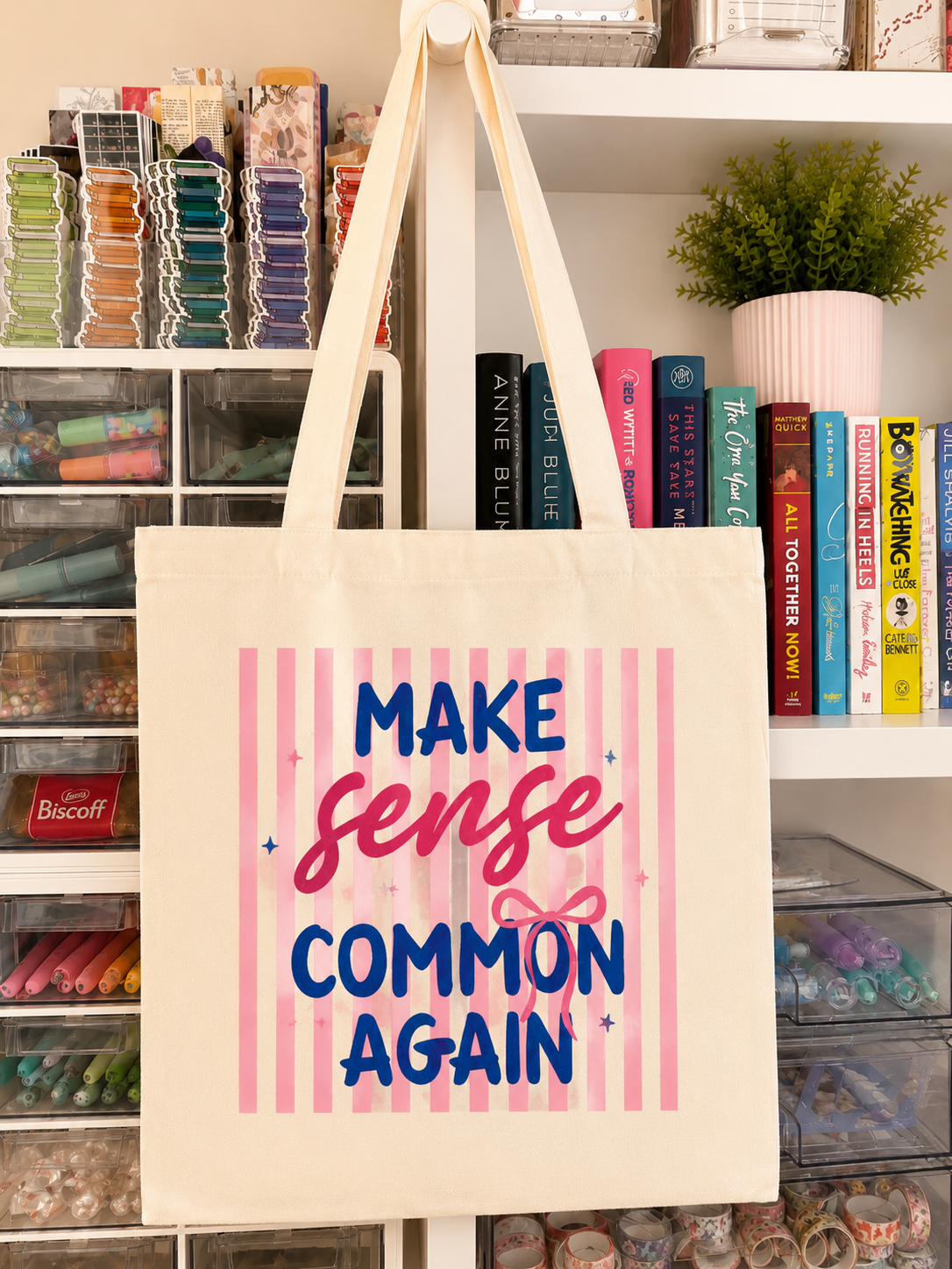 Make Sense Common Again Canvas Tote Bag