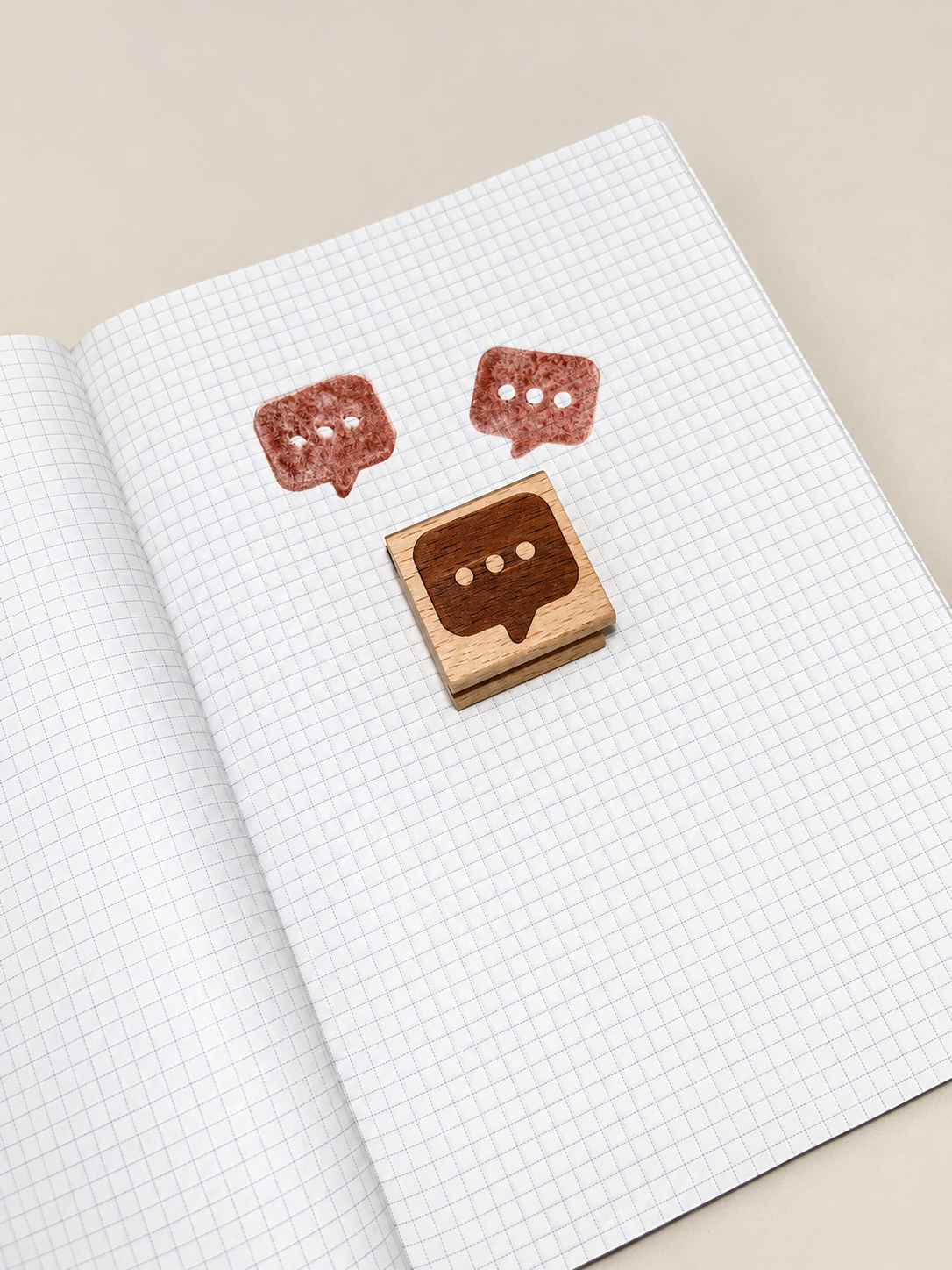 Message Wooden Stamp