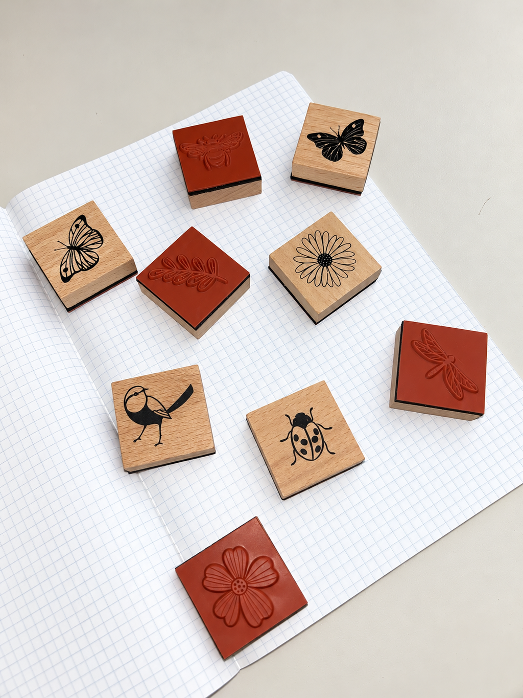 Garden Collection Wooden Stamps Set of 9