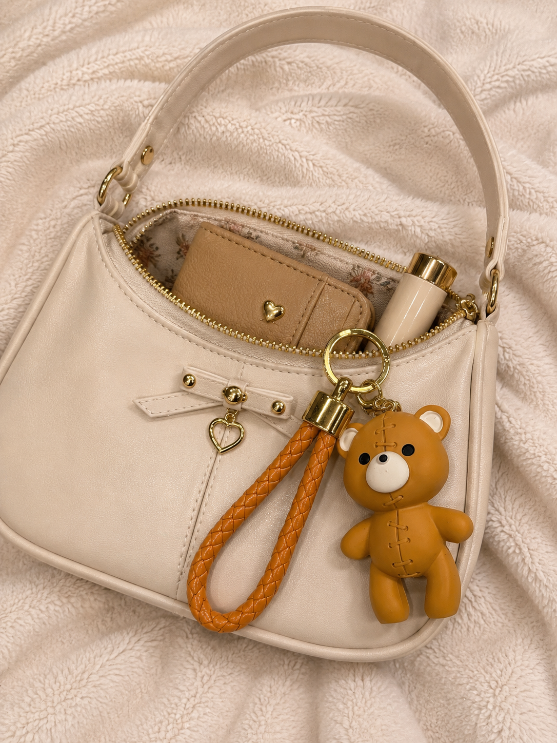 Orange Bear Charm