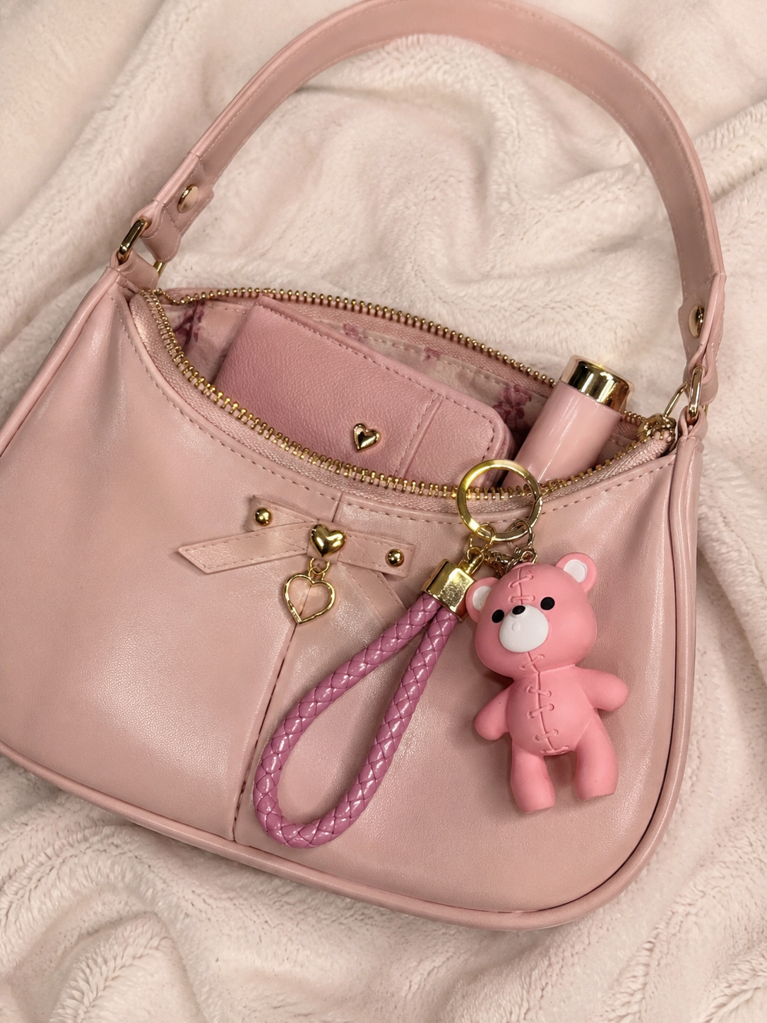 Pink Bear Charm