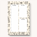 Floral Daily Planner Notepad: Pressed Floral