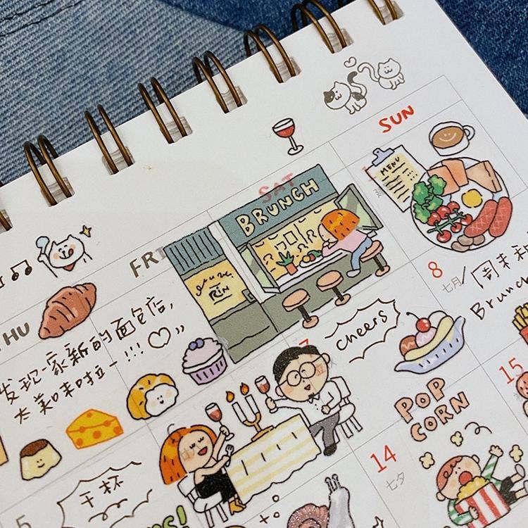 Bon Appetit Western Food Washi Tape - RiN Studio Vol. 11
