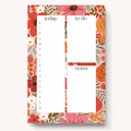 Floral Daily Planner Notepad: Rosewood Blooms