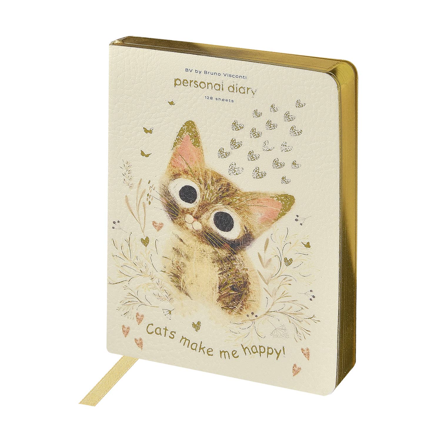 A6 Vegan Leather  Daily Planner Planner - Kitten