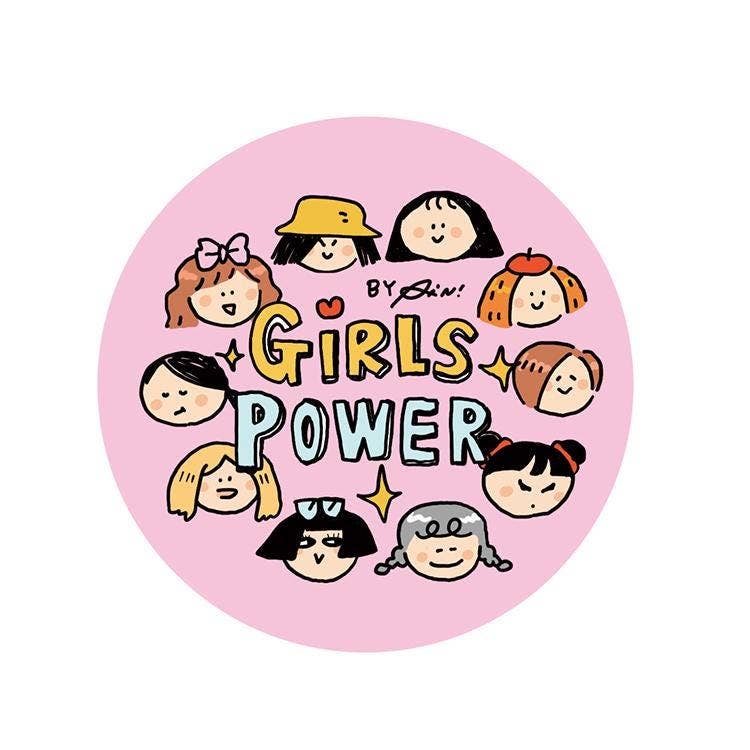 Kawaii Girl Power Washi Tape, Bullet Journal Scrapbook Tape
