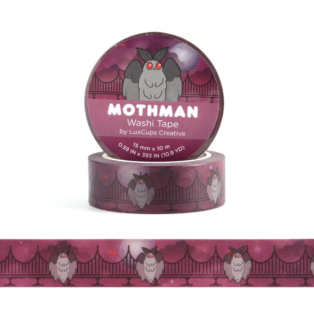Mothman Washi Tape - Stationery | Decorative | Low-Tack Tape