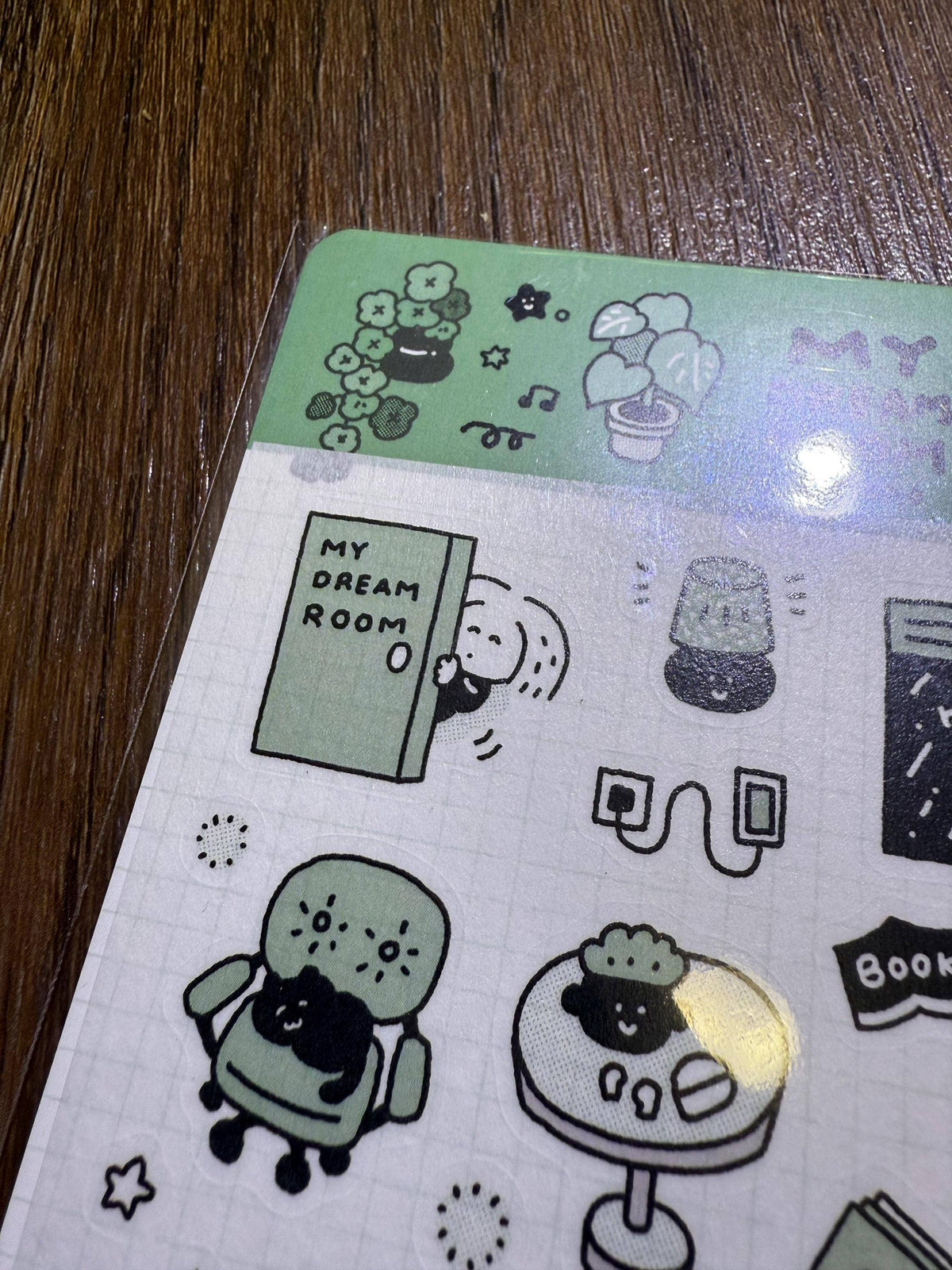 Kawaii Large Washi Tape Stickers: Single Color, My dream room
