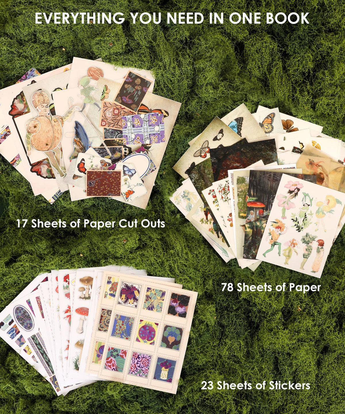 200+ Pages The Botanical Muse Collage Activity Book