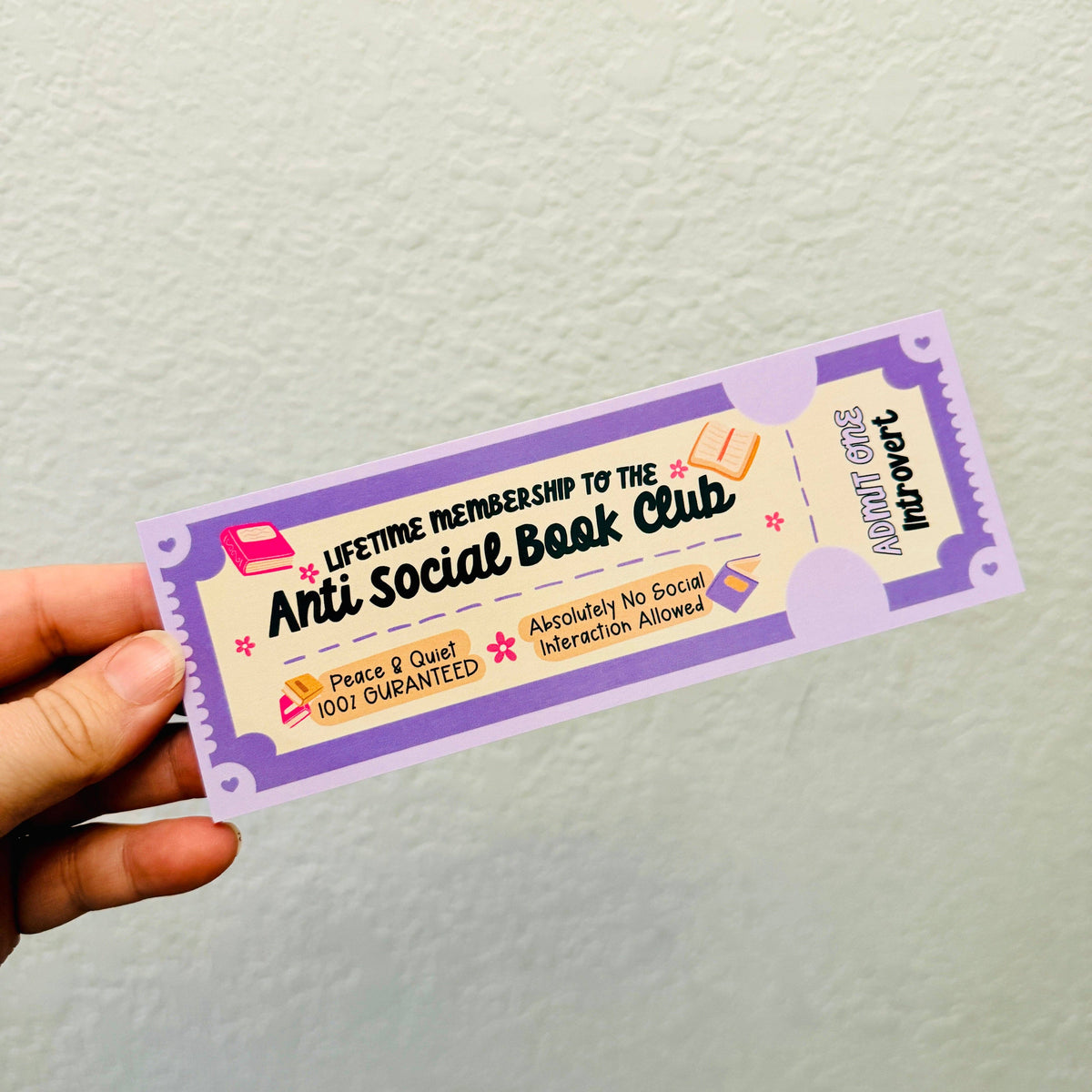 Bookmark Anti Social Book Club