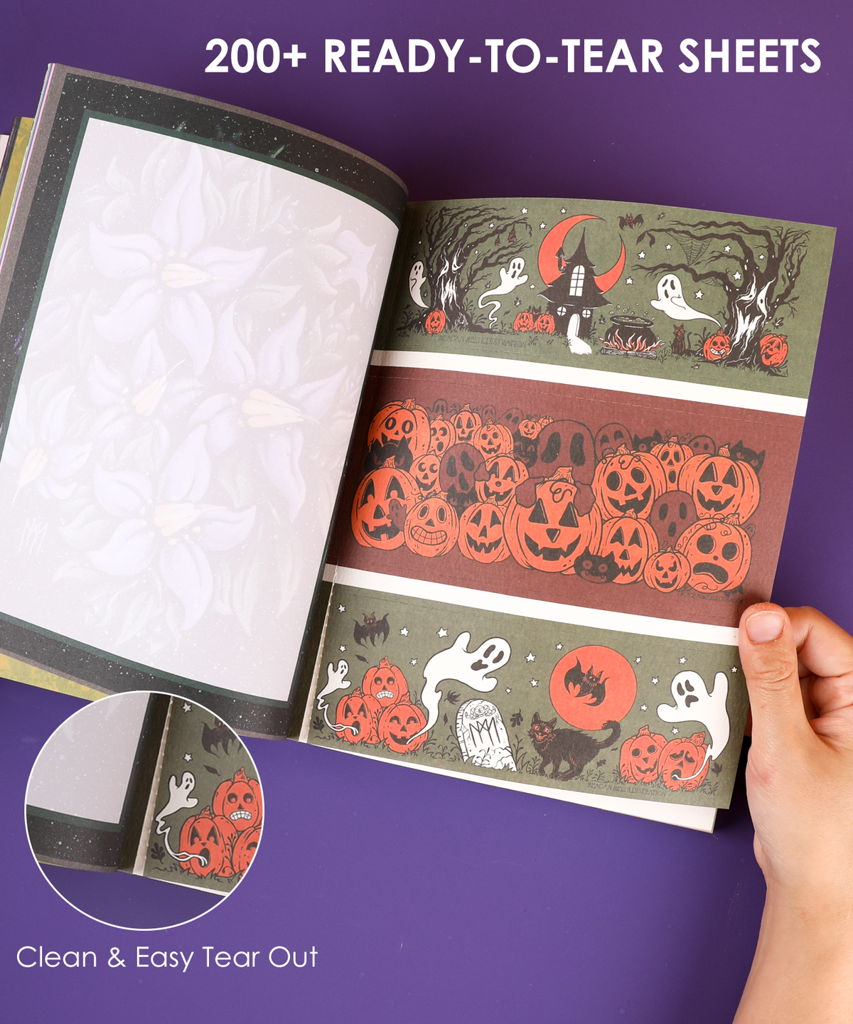 200+ Pages Halloween Party Night Collage Activity Book