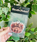 Plaid Pumpkin Fall Air Freshener