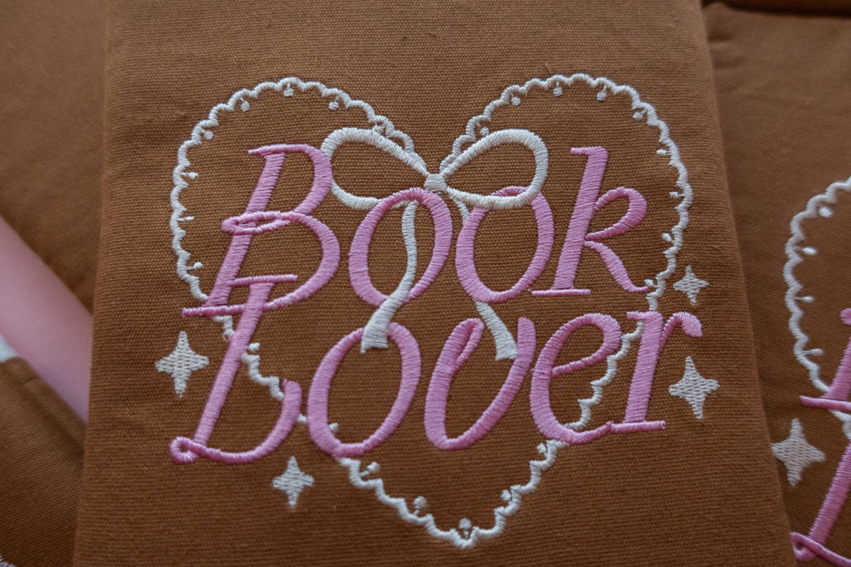 Book Lover Embroidered Book/Kindle Sleeve