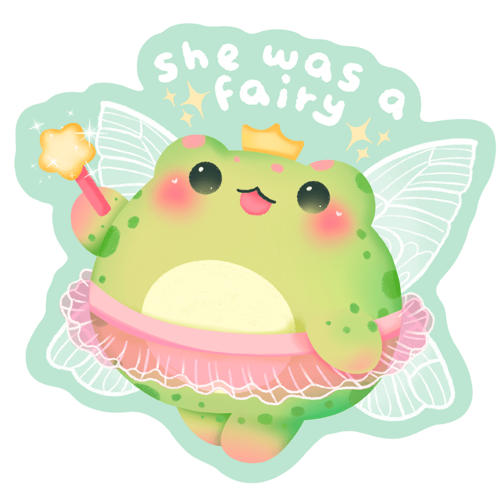 She was a fairy frog sticker