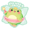 She was a fairy frog sticker