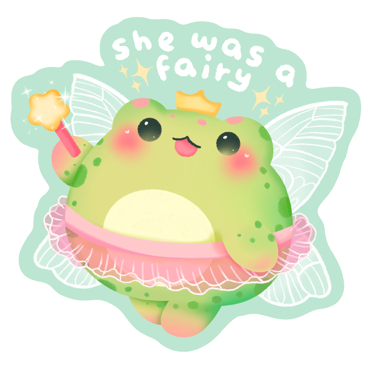 She was a fairy frog sticker