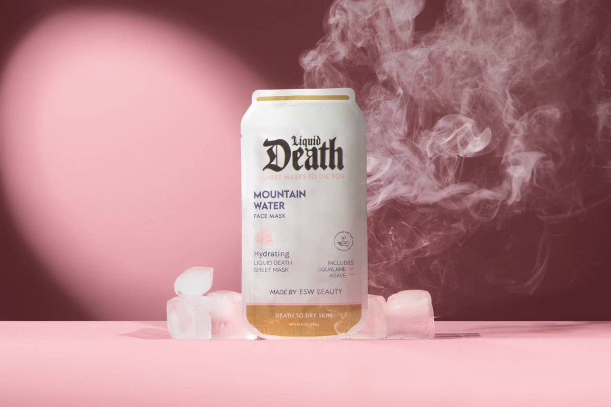 Mountain Water Liquid Death Hydrating Face Mask