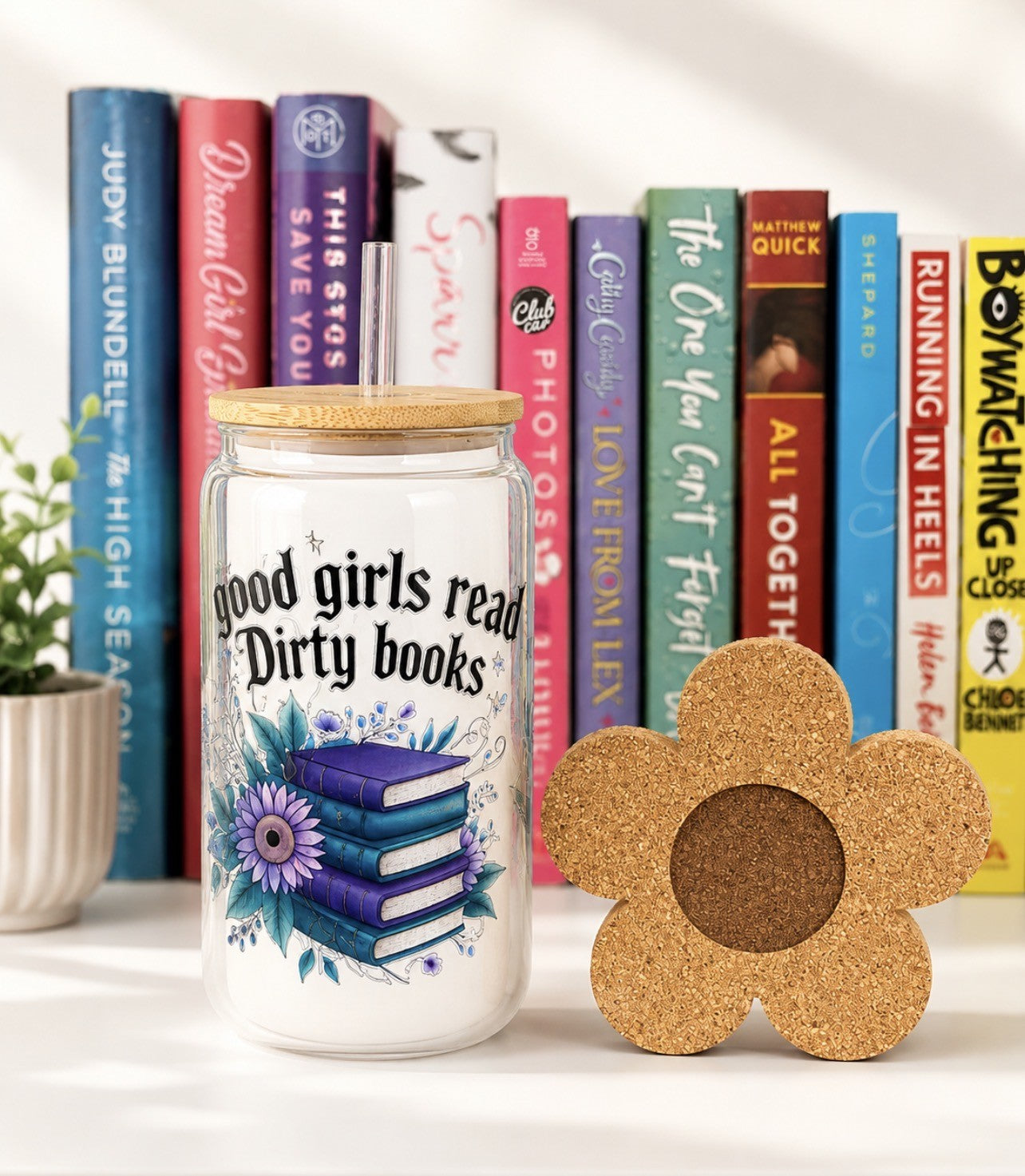 Good Girls 16oz Bamboo Lid Glass Cup